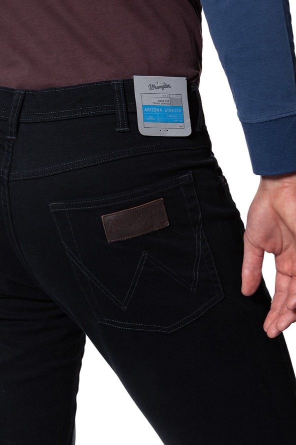 WRANGLER SPODNIE MĘSKIE ARIZONA STRETCH NAVY W12OZ2114