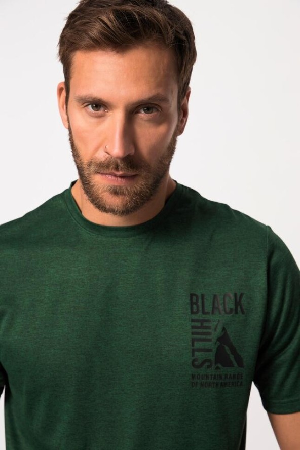 Męski T-shirt outdoorowy rękaw 1/2 nadruk na piersi