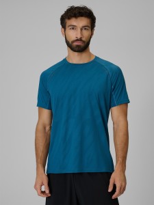 4F Koszulka do biegania szybkoschnąca męska - turkusowa XL