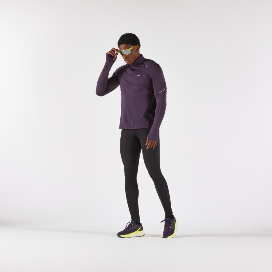 Bluza do biegania męska Kiprun Run 500 Warm ocieplana