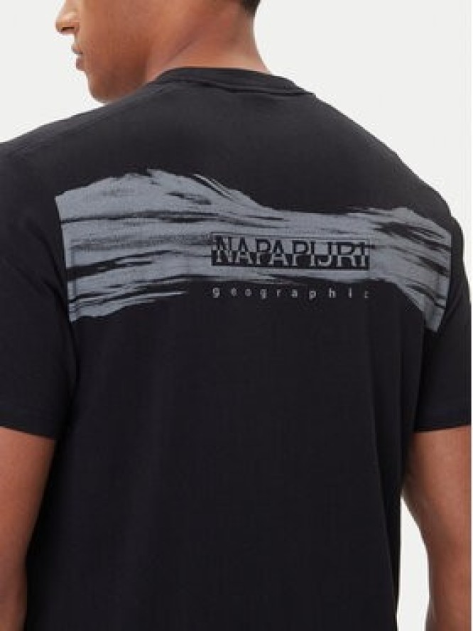 Napapijri T-Shirt S-Back Graphic NP0A88SU Czarny Regular Fit