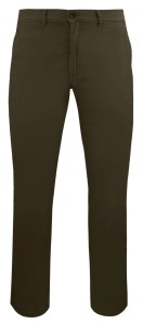 Męskie, Bawełniane Spodnie Typu Chinos - Victorio - Ciemny Brąz