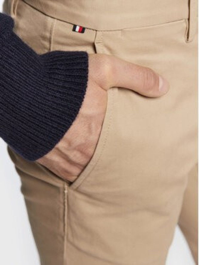 Tommy Hilfiger Chinosy Core Bleecker MW0MW28883 Beżowy Slim Fit