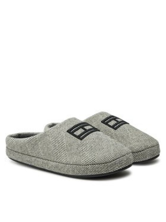 Tommy Hilfiger Kapcie Flag Herringbone House Shoe FM0FM05304 Szary