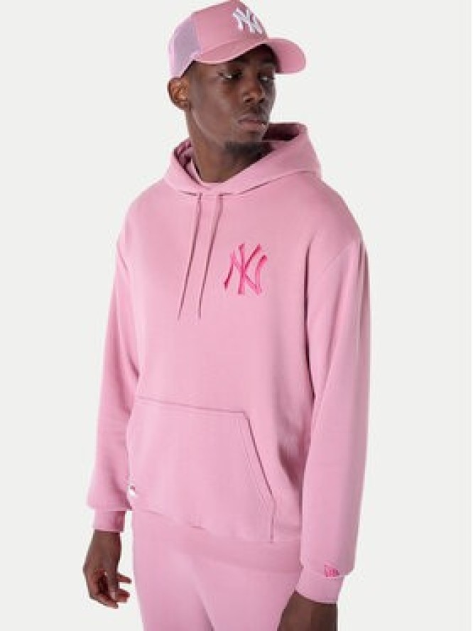 New Era Bluza New York Yankees MLB League 60596174 Różowy Regular Fit