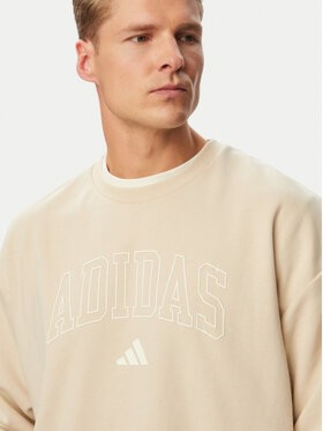 adidas Bluza Seasonal Essentials Collegiate French Terry Crew KF4253 Beżowy Regular Fit