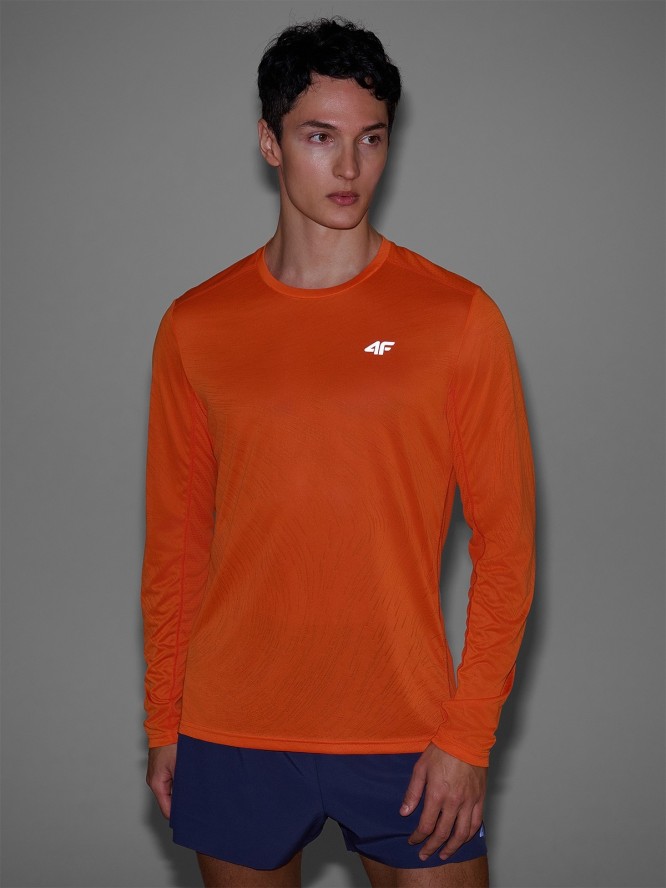 4F Longsleeve do biegania szybkoschnący męski - pomarańczowy L