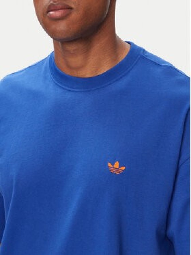 adidas T-Shirt Trefoil Essentials HZ1002 Niebieski Loose Fit