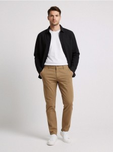 Spodnie chino slim - brązowy