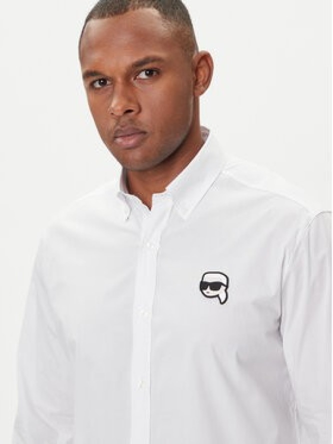 KARL LAGERFELD Koszula 605911 554671 Biały Slim Fit