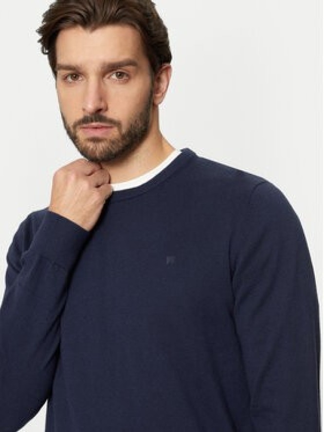 Lee Sweter 112357427 Granatowy Regular Fit