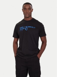 Karl Lagerfeld Jeans T-Shirt A4M17022 Czarny Regular Fit