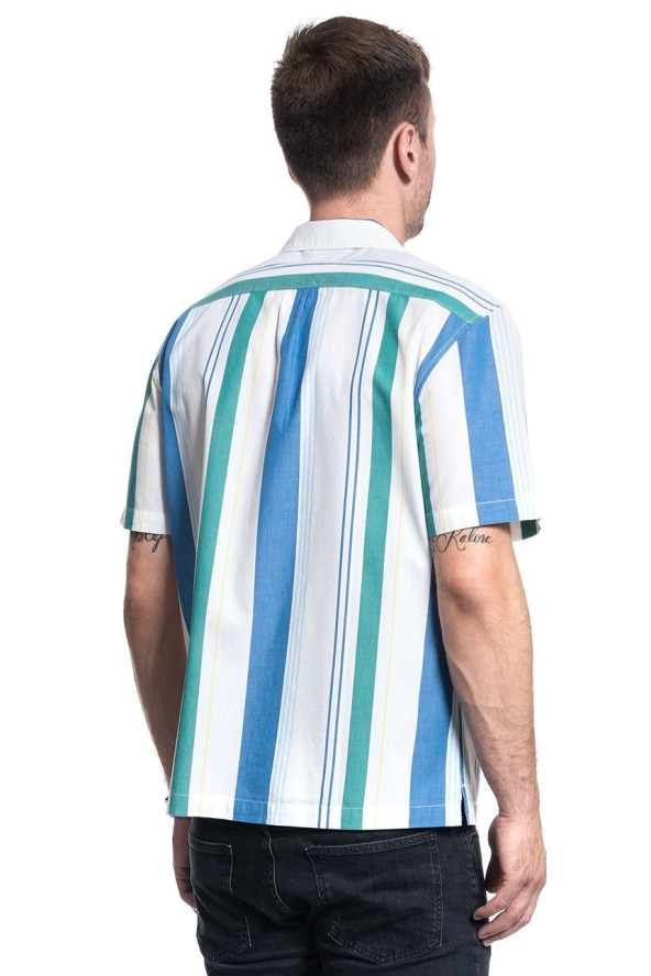 KOSZULA MĘSKA LEE SS RESORT SHIRT SUMMER BLUE L67PDVNJ 112116907