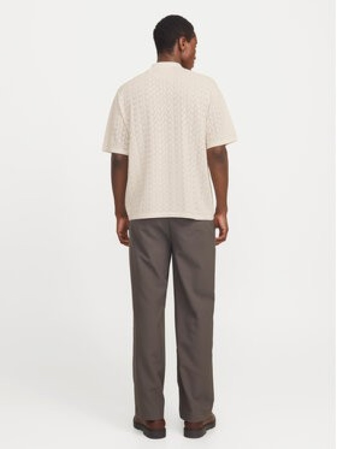 Jack & Jones Koszula Tyler 12272863 Écru Loose Fit