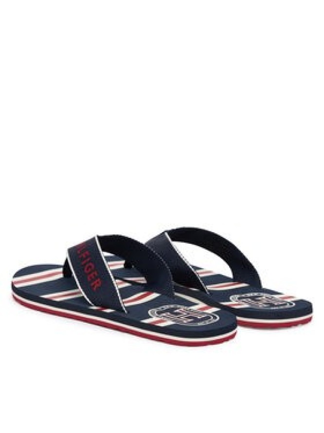 Tommy Hilfiger Japonki Stripes Beach Sandal FM0FM06003 Granatowy