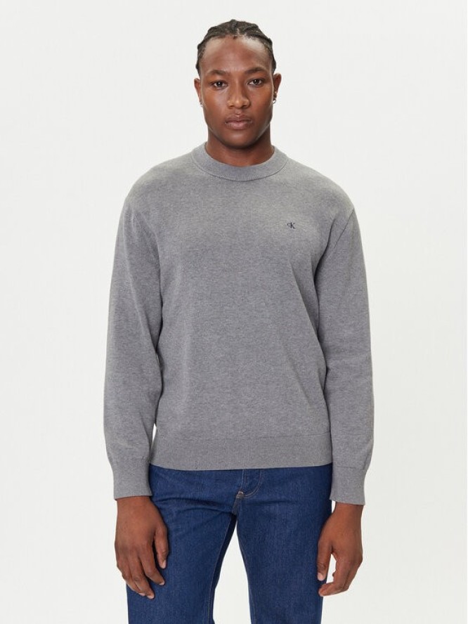 Calvin Klein Jeans Sweter LV04RC309G Szary Regular Fit