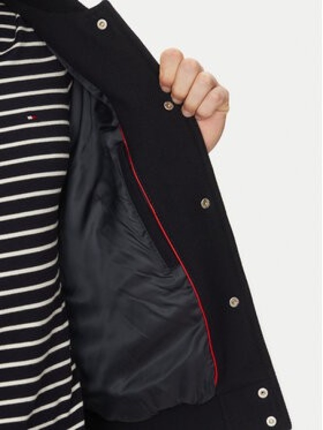 Tommy Hilfiger Kurtka przejściowa Leather Varsity Jacket MW0MW39248 Granatowy Regular Fit