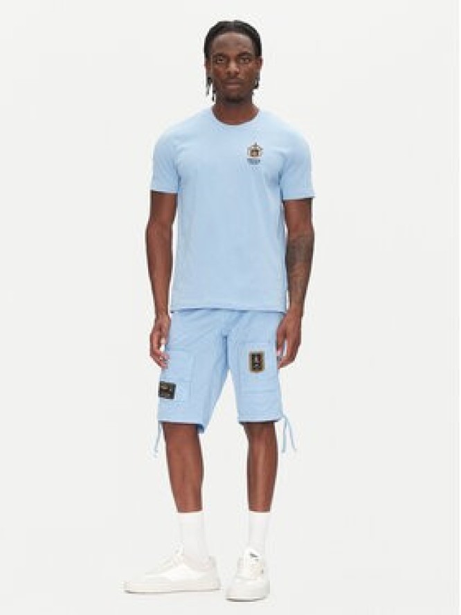 Aeronautica Militare Szorty materiałowe 251BE041CT1122 Błękitny Regular Fit