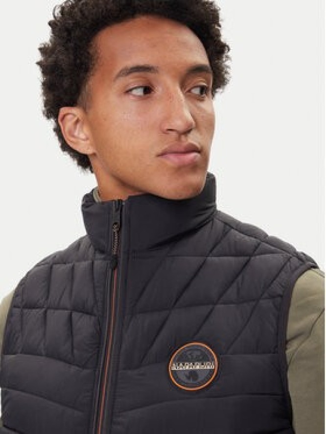 Napapijri Kamizelka A-Lapaz V NP0A4IA6 Czarny Regular Fit