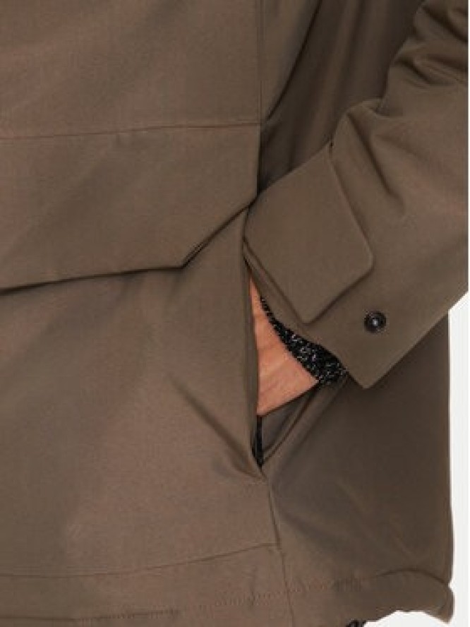 Jack Wolfskin Kurtka przeciwdeszczowa Tempeltor A60205 Brązowy Regular Fit