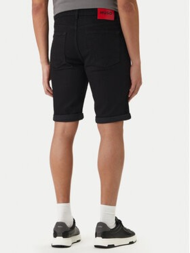HUGO Szorty jeansowe 50556154 Czarny Tapered Fit