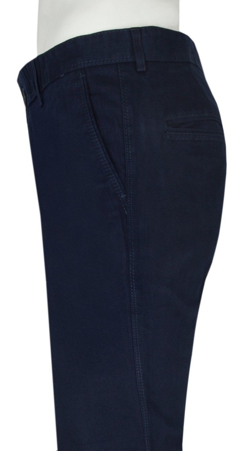 Męskie Spodnie Chinos marki Rigon – Bawełna z Elastanem – Slim Fit - Granatowe