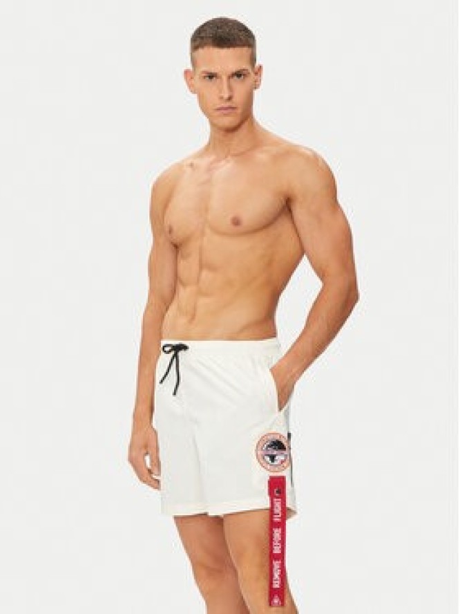 Aeronautica Militare Szorty kąpielowe 241BW219CT2967 Écru Regular Fit