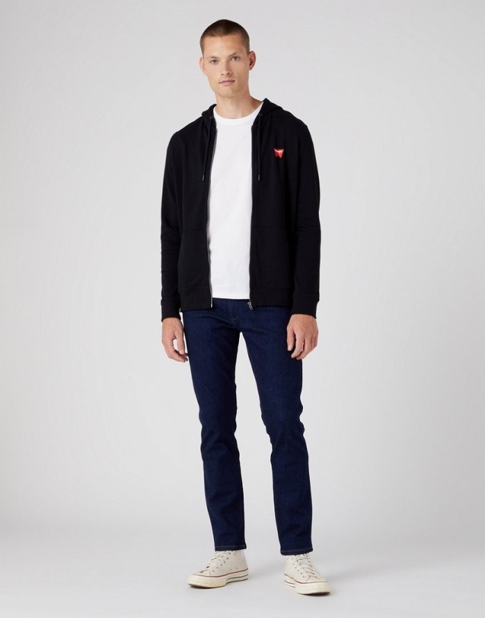 WRANGLER ZIP THRU HOODIE MĘSKA BLUZA LOGO W664HA100 112320252