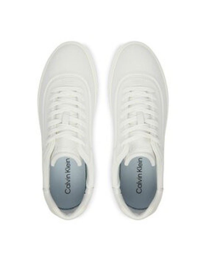 Calvin Klein Sneakersy Basket Cups Oxf Lup Hf Lth YM0YM01452 Biały