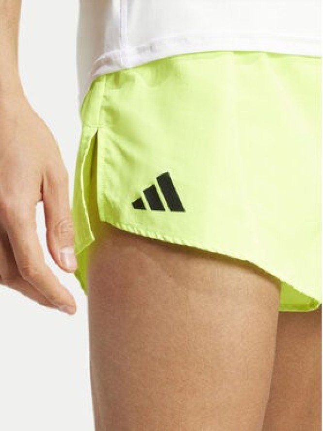 adidas Szorty sportowe Adizero Essentials JF3492 Zielony Slim Fit