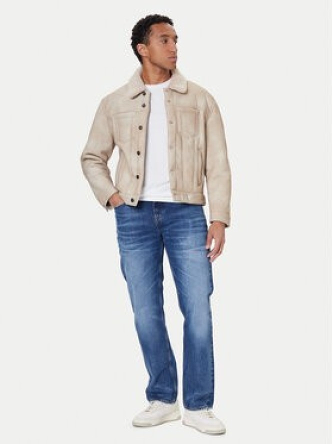 Guess Kurtka z imitacji skóry M5BL0I W2500 Beżowy Regular Fit