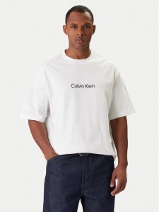 Calvin Klein T-Shirt LV040HM228 Biały Relaxed Fit