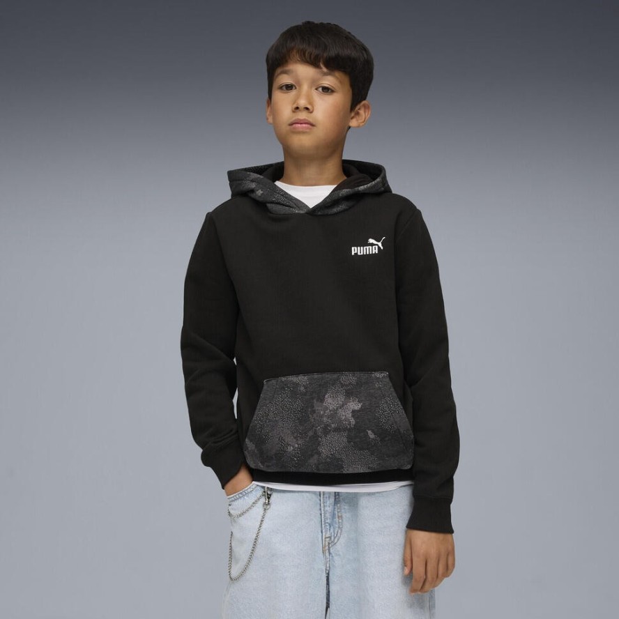 Młodzieżowa bluza z kapturem Essentials Camo PUMA