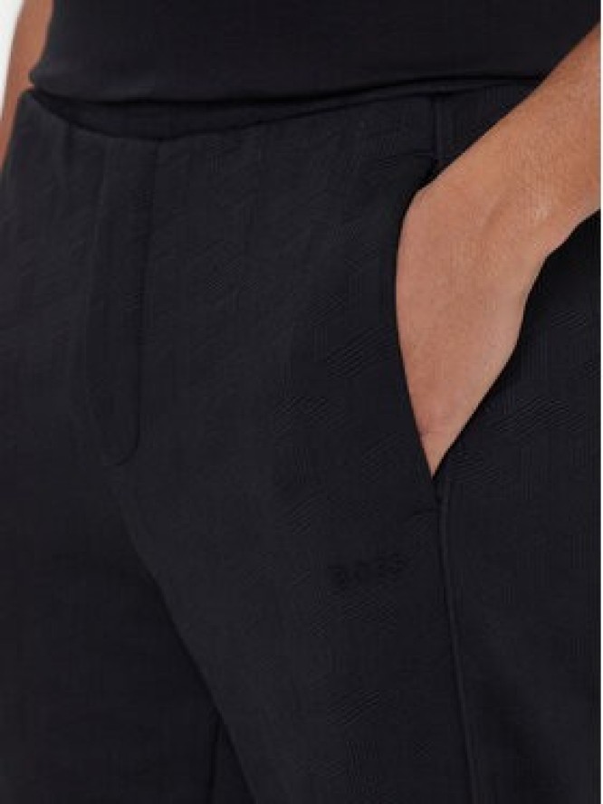 BOSS Spodnie dresowe Mirror Long 50549713 Czarny Regular Fit