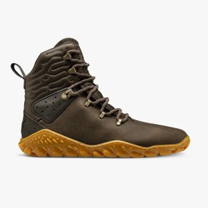 Męskie turystyczne buty barefoot Vivobarefoot TRACKER WINTER II SG MENS OBSIDIAN