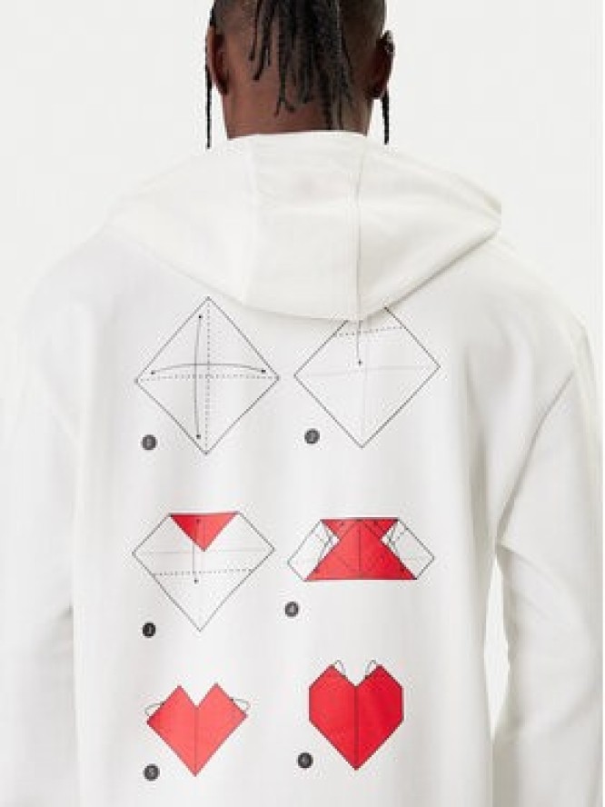 HUGO Bluza Dalentinos 50554025 Biały Relaxed Fit