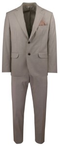 Taliowany Garnitur (Slim) - MEN'SFIELD - Beżowy