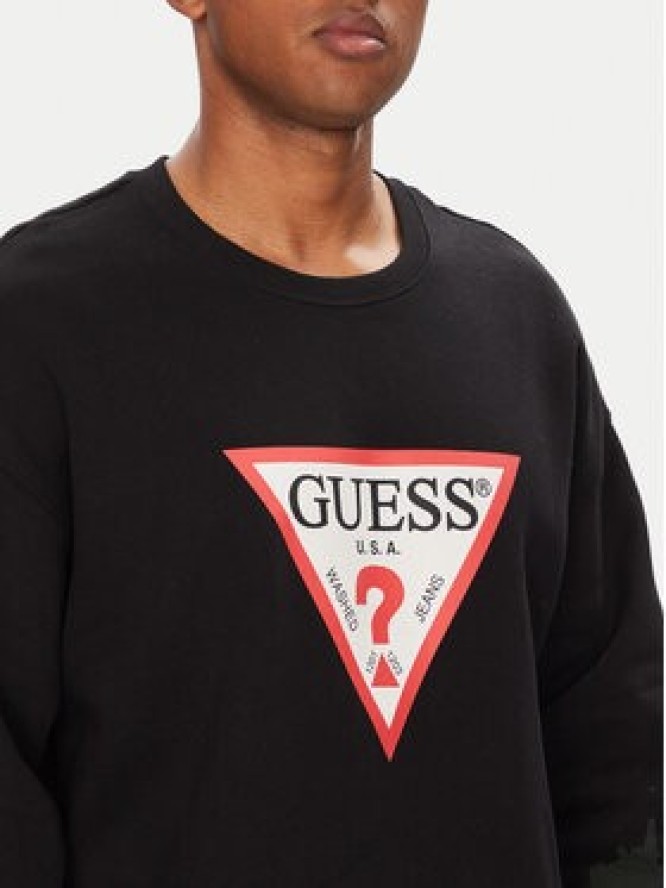 Guess Jeans Bluza M4YQ21 K9V31 Czarny Oversize