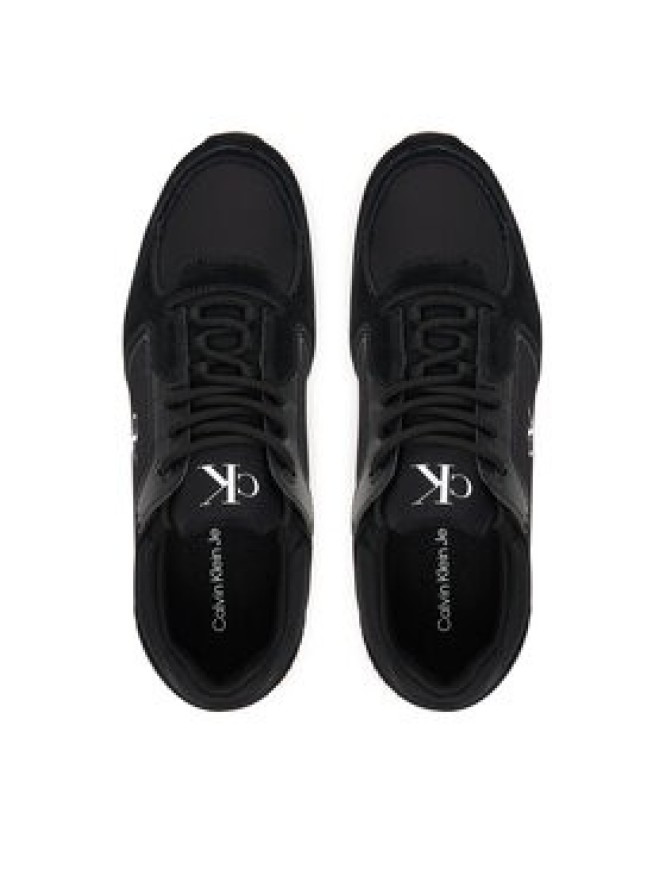 Calvin Klein Jeans Sneakersy Runner Laceup Sock Mg Nylon Mix YW0YW01644 Czarny