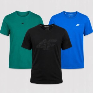 KOMPLET KOSZULEK MĘSKICH 4F T-SHIRT ZESTAW 3PAK