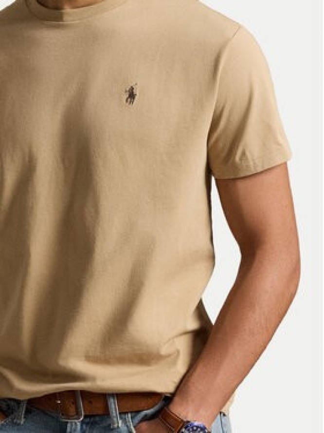 Polo Ralph Lauren T-Shirt 710671438527 Brązowy jasny Regular Fit