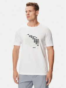 BOSS T-Shirt Network Flag 50566853 Biały Regular Fit