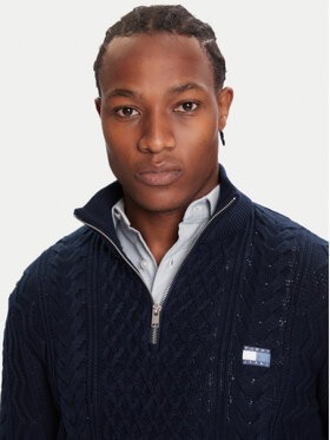 Tommy Jeans Sweter DM0DM22103 Granatowy Regular Fit