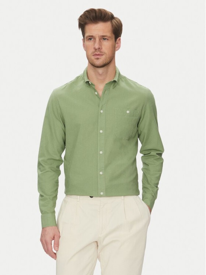 Blend Koszula 20718400 Zielony Regular Fit