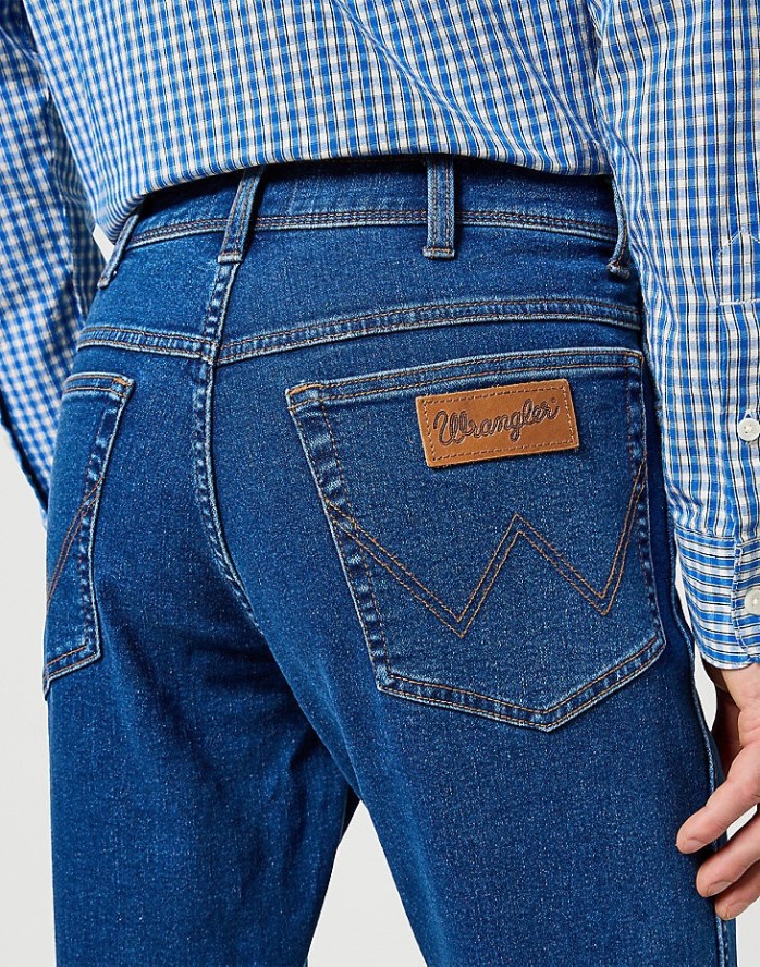 WRANGLER TEXAS SLIM MĘSKIE SPODNIE JEANSOWE JEANSY DŻINSY MIDNIGHT SHADOW 112358223 W12S017436