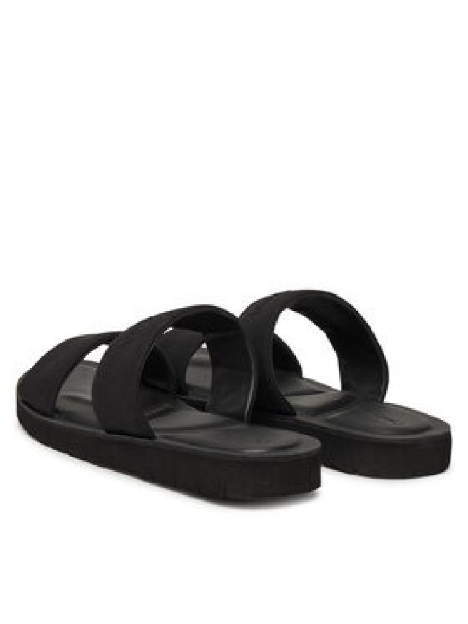 Calvin Klein Klapki Double Strap Cv Logo HM0HM01801 Czarny