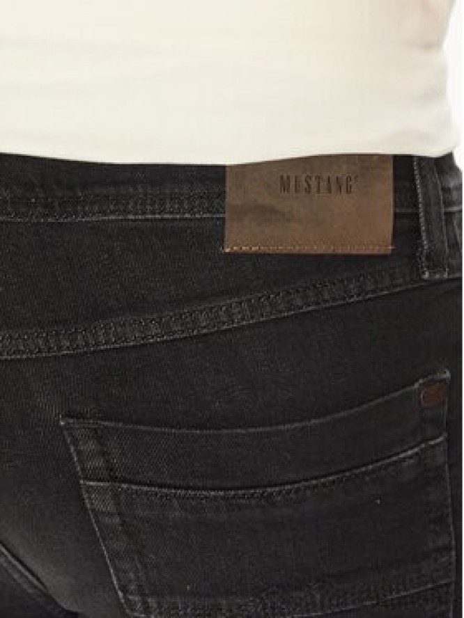Mustang Szorty jeansowe Washington 1016453 Czarny Straight Fit