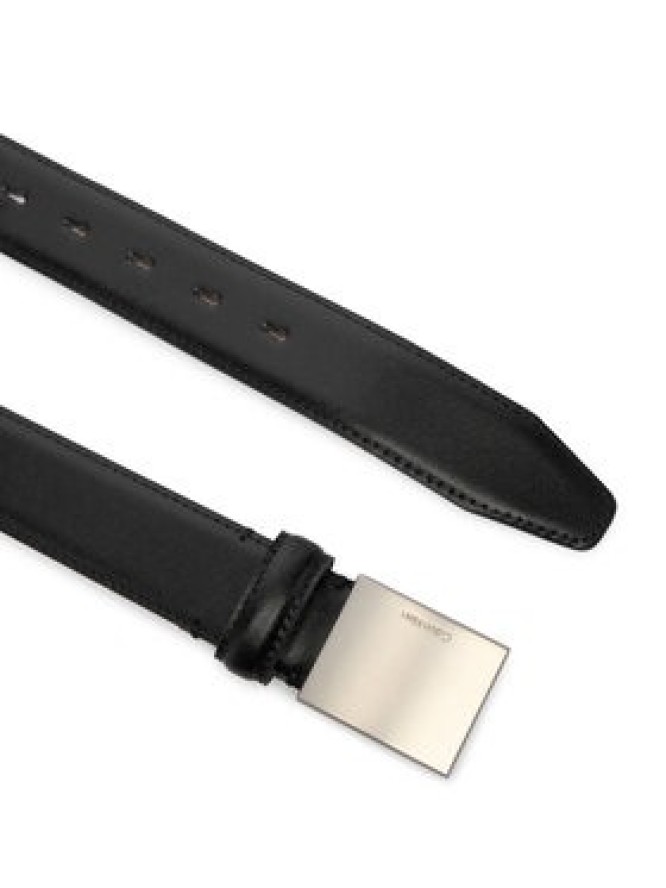 Calvin Klein Pasek Męski Logo Plaque Smooth 32Mm LV04D7030G Czarny