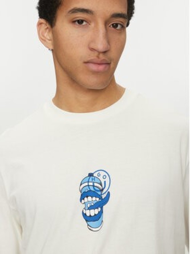 HUGO T-Shirt Nutongo 50533391 Biały Regular Fit
