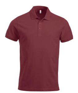 clique Classic Lincoln S/S koszulka polo męska nowoczesny krój, burgund –